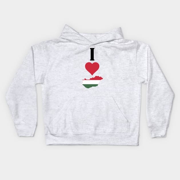 I Love Hungary Vertical I Heart Country Flag Map Kids Hoodie by Sports Stars ⭐⭐⭐⭐⭐